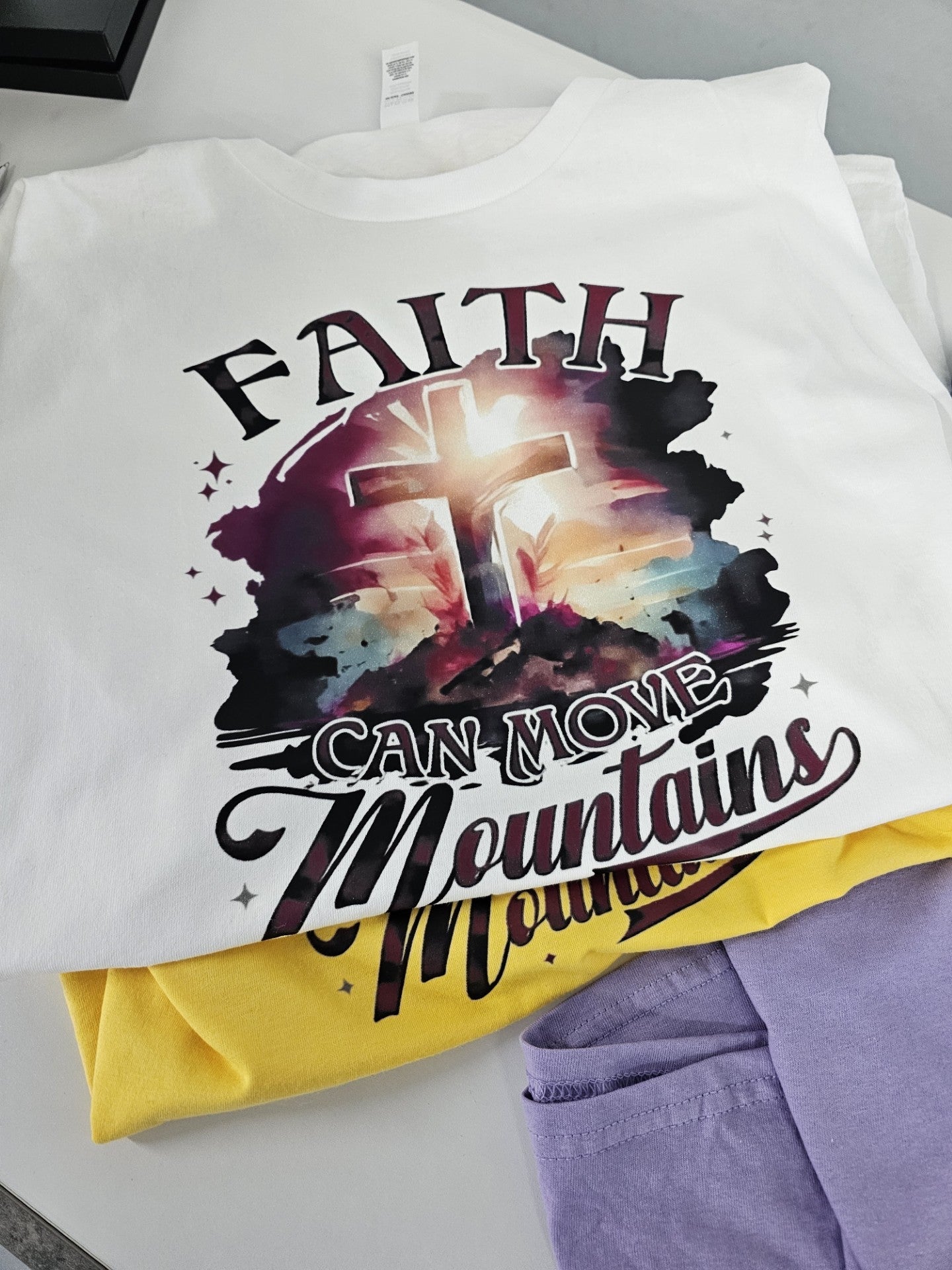 Faith Can Move Mountains T-Shirt - Inspirational Christian Tee