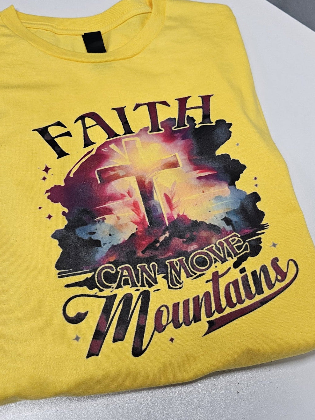 Faith Can Move Mountains T-Shirt - Inspirational Christian Tee
